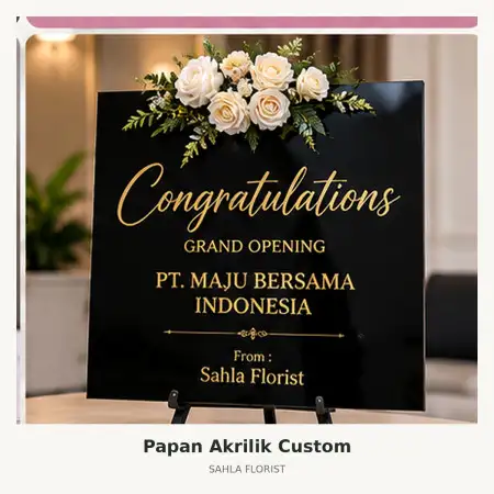Papan Bunga Akrilik Medan Helvetia